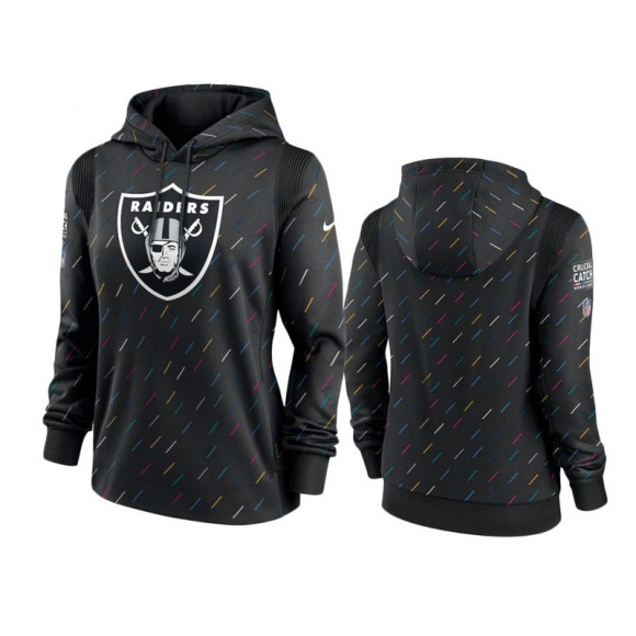 Women's Raiders Anthracite 2021 NFL Crucial Catch Hoodie