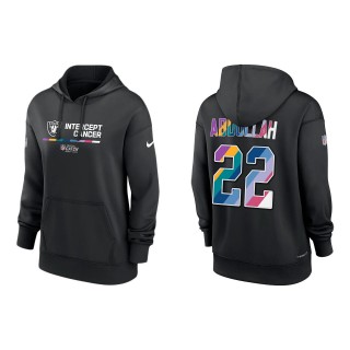 Women's Ameer Abdullah Las Vegas Raiders Black 2022 NFL Crucial Catch Therma Performance Pullover Hoodie