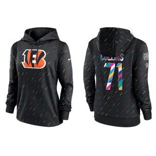 Women's Cincinnati Bengals La'el Collins Anthracite 2021 NFL Crucial Catch Therma Pullover Hoodie