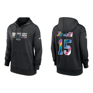 Women's Collin Johnson New York Giants Black 2022 NFL Crucial Catch Therma Performance Pullover Hoodie