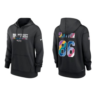 Women's Darius Slayton New York Giants Black 2022 NFL Crucial Catch Therma Performance Pullover Hoodie