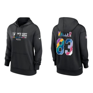 Women's Darren Waller Las Vegas Raiders Black 2022 NFL Crucial Catch Therma Performance Pullover Hoodie