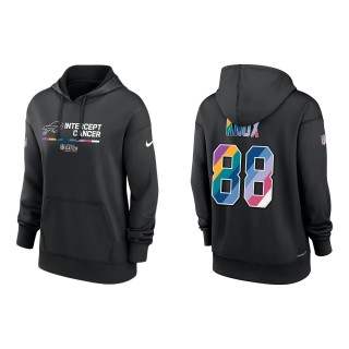 Women's Dawson Knox Buffalo Bills Black 2022 NFL Crucial Catch Therma Performance Pullover Hoodie