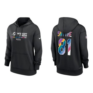 Women's Durham Smythe Miami Dolphins Black 2022 NFL Crucial Catch Therma Performance Pullover Hoodie