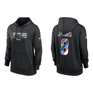 Women's Josh Jacobs Las Vegas Raiders Black 2022 NFL Crucial Catch Therma Performance Pullover Hoodie