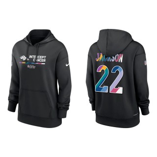 Women's Kareem Jackson Denver Broncos Black 2022 NFL Crucial Catch Therma Performance Pullover Hoodie