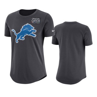 Women's Lions Anthracite Crucial Catch Performance T-Shirt