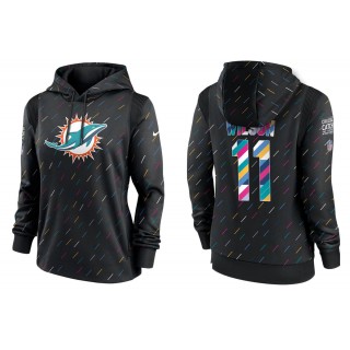 Women's Miami Dolphins Cedrick Wilson Anthracite NFL Crucial Catch Hoodie