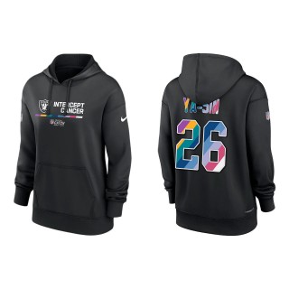 Women's Rock Ya-Sin Las Vegas Raiders Black 2022 NFL Crucial Catch Therma Performance Pullover Hoodie