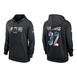 Women's Trayveon Williams Cincinnati Bengals Black 2022 NFL Crucial Catch Therma Performance Pullover Hoodie